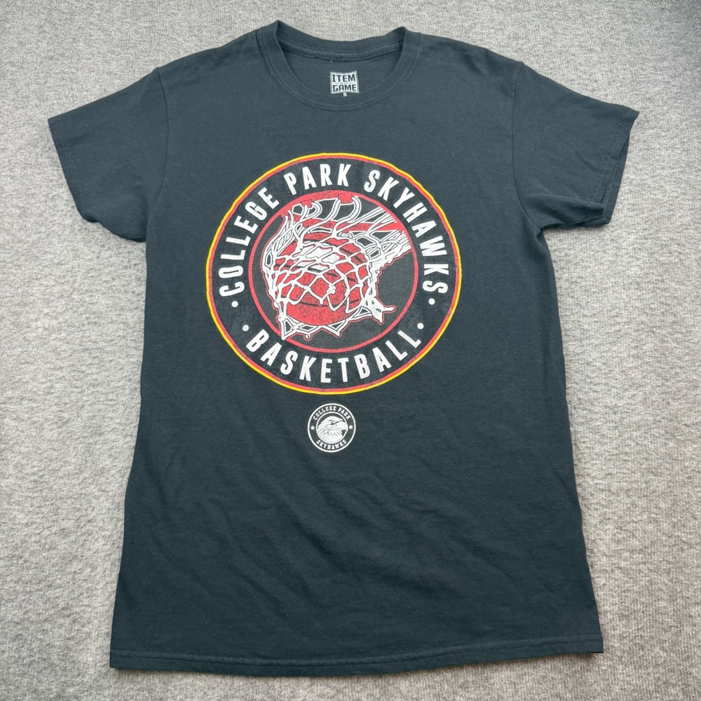Item of the Game‎ T-Shirt Mens Small Black College Park Skyhawks Basketball